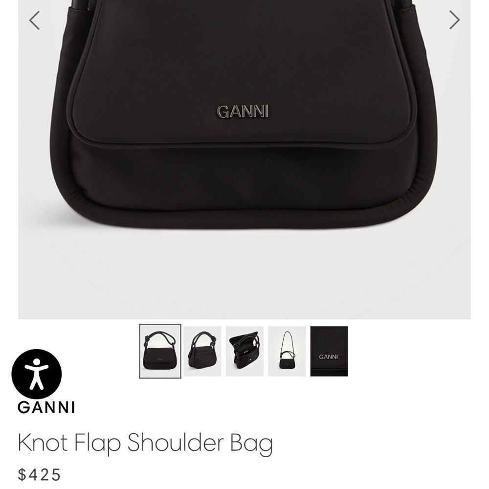 Ganni Knot Flap Shoulder Bag